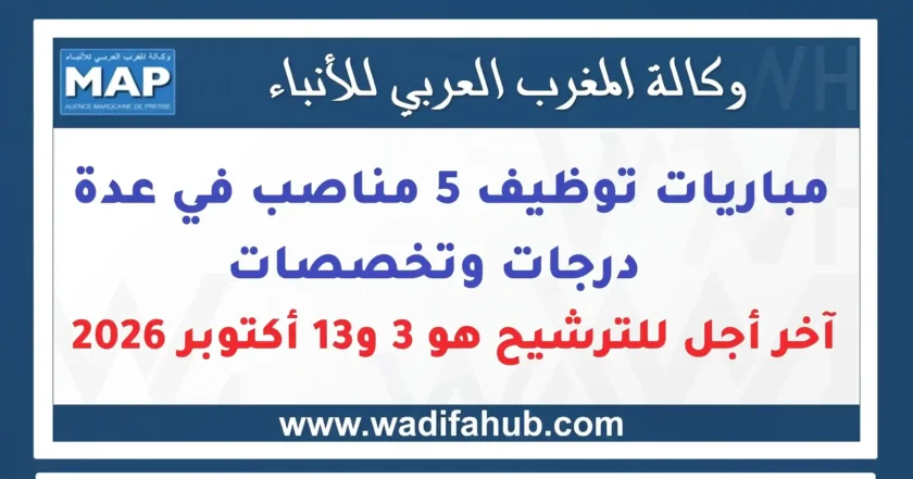 إعلان مباريات توظيف وكالة المغرب العربي للأنباء MAP 2026