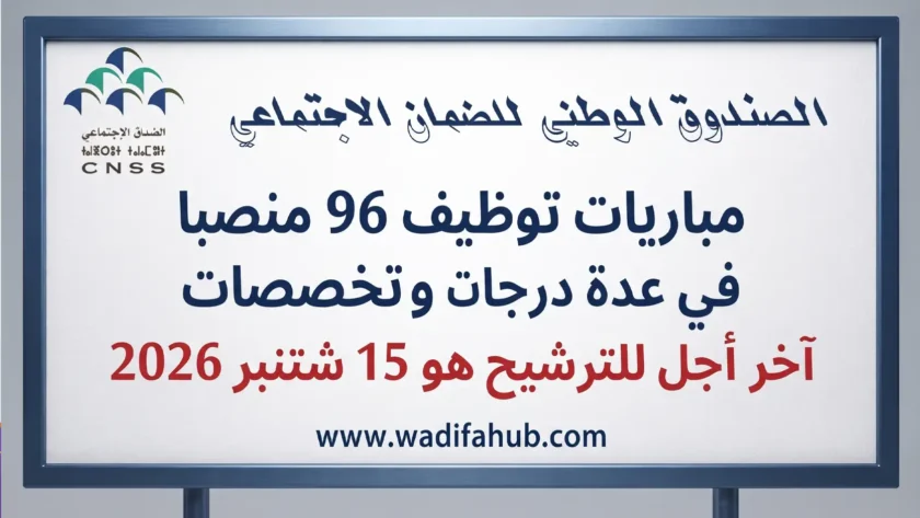 إعلان توظيف الصندوق الوطني للضمان الاجتماعي